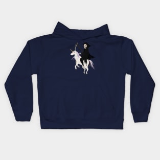 Death Riding Unicorn Kids Hoodie